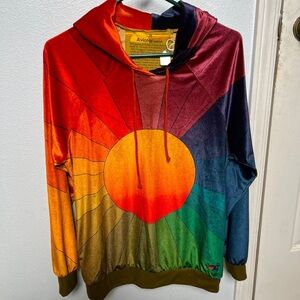 Aviator nation sunburst velvet hoodie